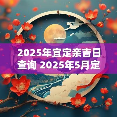 2025年宜定亲吉日查询 2025年5月定亲吉日