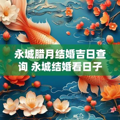 永城腊月结婚吉日查询 永城结婚看日子