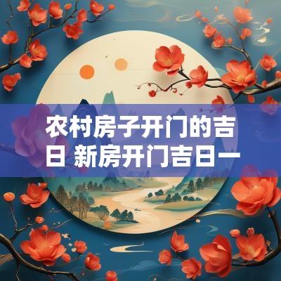 农村房子开门的吉日 新房开门吉日一览表