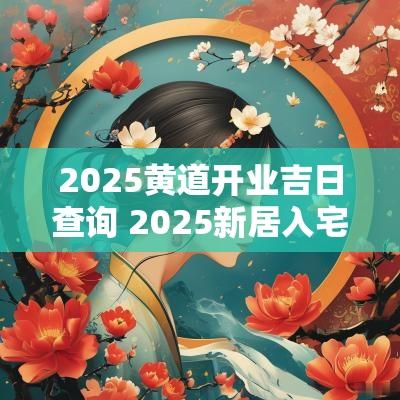 2025黄道开业吉日查询 2025新居入宅吉日吉时