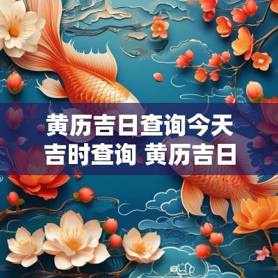 黄历吉日查询今天吉时查询 黄历吉日查询2025今天