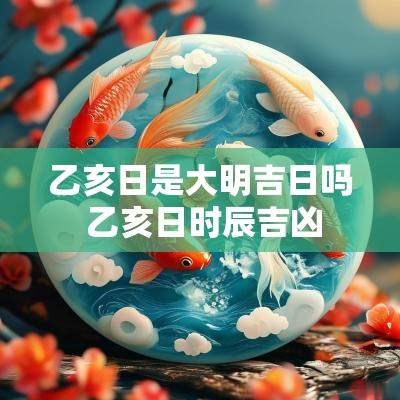 乙亥日是大明吉日吗 乙亥日时辰吉凶