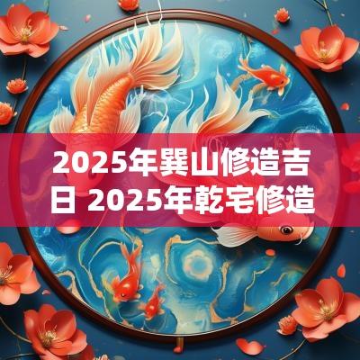 2025年巽山修造吉日 2025年乾宅修造吉日