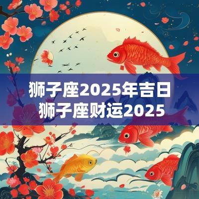 狮子座2025年吉日 狮子座财运2025