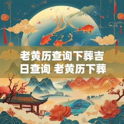 老黄历查询下葬吉日查询 老黄历下葬黄道吉日