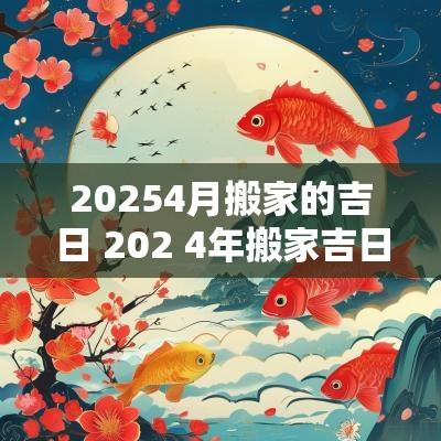 20254月搬家的吉日 202 4年搬家吉日一览表