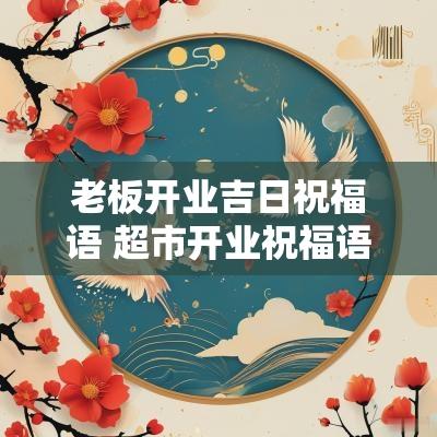 老板开业吉日祝福语 超市开业祝福语送老板