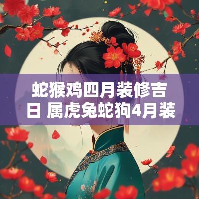 蛇猴鸡四月装修吉日 属虎兔蛇狗4月装修吉日