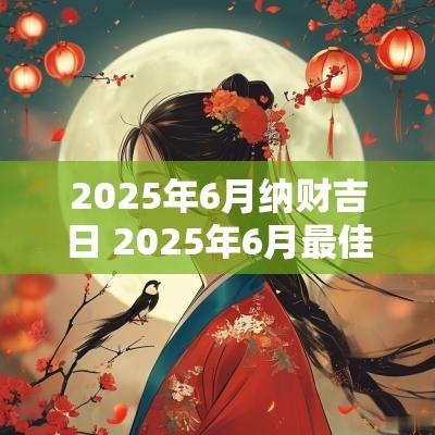 2025年6月纳财吉日 2025年6月最佳结婚吉日