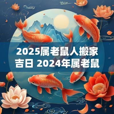 2025属老鼠人搬家吉日 2025年属老鼠搬家最佳时间