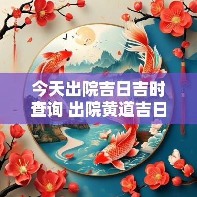 今天出院吉日吉时查询 出院黄道吉日吉时2018