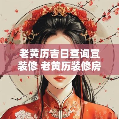 老黄历吉日查询宜装修 老黄历装修房屋吉日查询