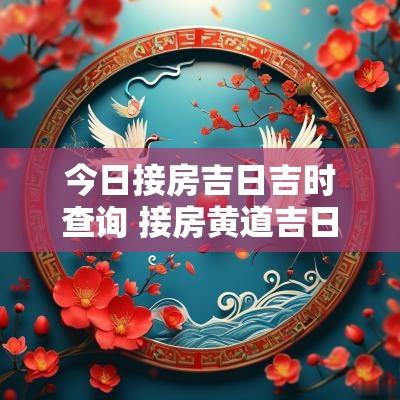 今日接房吉日吉时查询 接房黄道吉日11月份查询