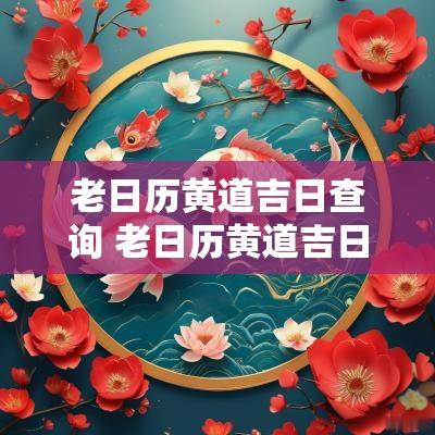 老日历黄道吉日查询 老日历黄道吉日查询2025年1月