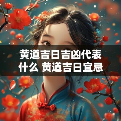 黄道吉日吉凶代表什么 黄道吉日宜忌解释
