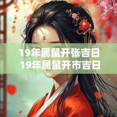 19年属鼠开张吉日 19年属鼠开市吉日吉时