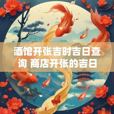 酒馆开张吉时吉日查询 商店开张的吉日吉时查询