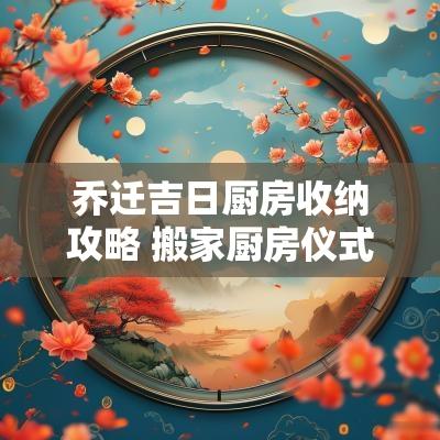 乔迁吉日厨房收纳攻略 搬家厨房仪式和讲究