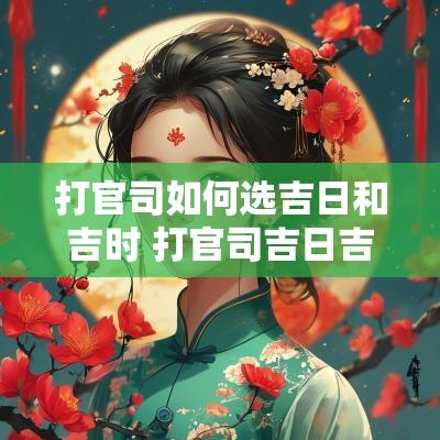 打官司如何选吉日和吉时 打官司吉日吉时查询