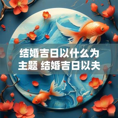结婚吉日以什么为主题 结婚吉日以夫妻谁的生日定的