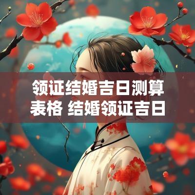 领证结婚吉日测算表格 结婚领证吉日2025一览表