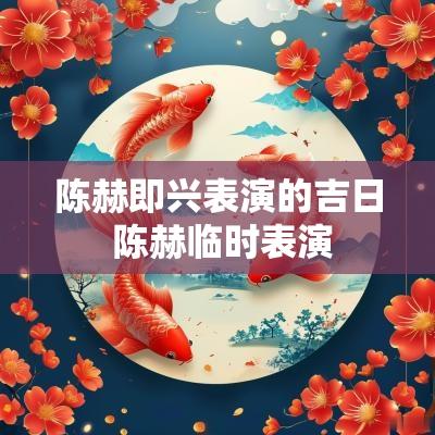 陈赫即兴表演的吉日 陈赫临时表演