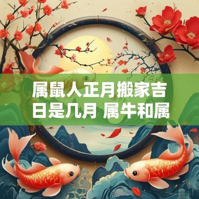 属鼠人正月搬家吉日是几月 属牛和属鼠这个月搬家吉日