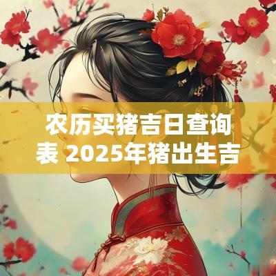 农历买猪吉日查询表 2025年猪出生吉日