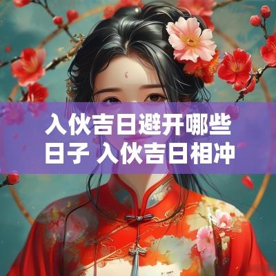 入伙吉日避开哪些日子 入伙吉日相冲