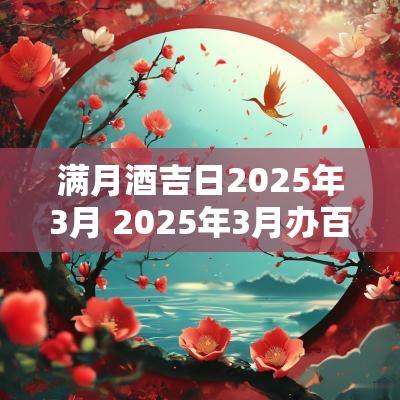 满月酒吉日2025年3月 2025年3月办百日宴吉日