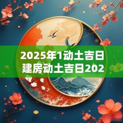 2025年1动土吉日 建房动土吉日2025年