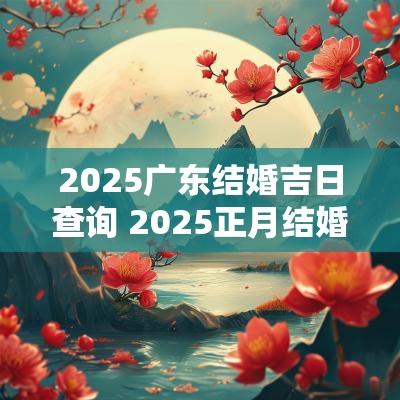 2025广东结婚吉日查询 2025正月结婚吉日