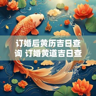 订婚后黄历吉日查询 订婚黄道吉日查询表