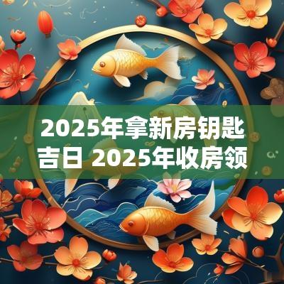 2025年拿新房钥匙吉日 2025年收房领钥匙吉日