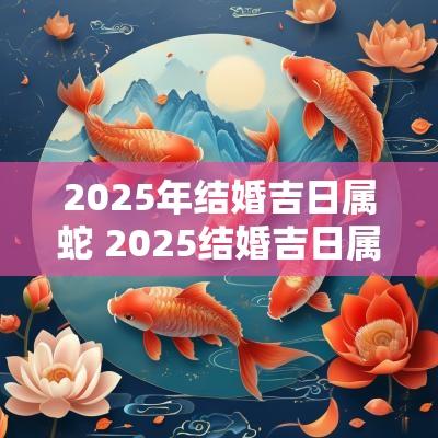 2025年结婚吉日属蛇 2025结婚吉日属蛇