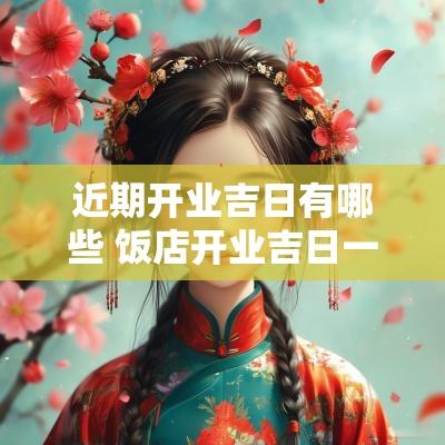 近期开业吉日有哪些 饭店开业吉日一览表