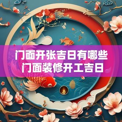 门面开张吉日有哪些 门面装修开工吉日