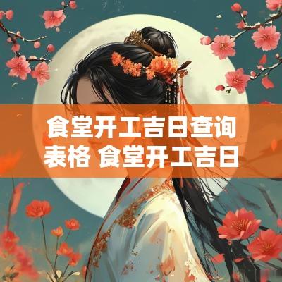 食堂开工吉日查询表格 食堂开工吉日查询表