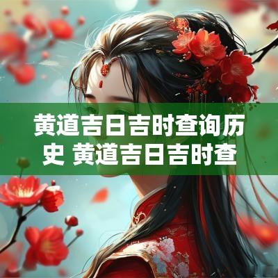 黄道吉日吉时查询历史 黄道吉日吉时查询软件