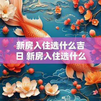 新房入住选什么吉日 新房入住选什么样的日子最好