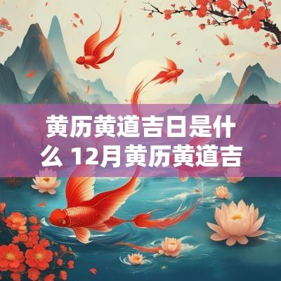 黄历黄道吉日是什么 12月黄历黄道吉日
