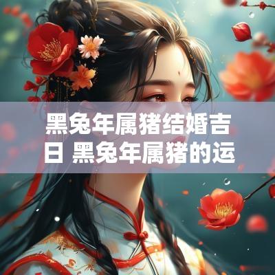 黑蛇年属猪结婚吉日 黑蛇年属猪的运势