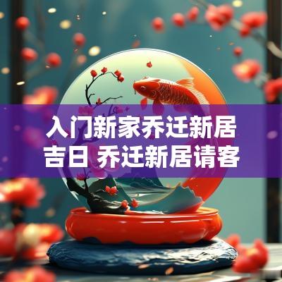 入门新家乔迁新居吉日 乔迁新居请客8月吉日