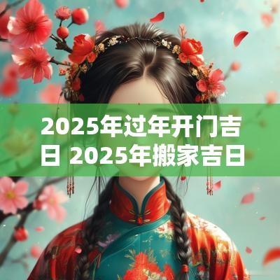 2025年过年开门吉日 2025年搬家吉日吉时