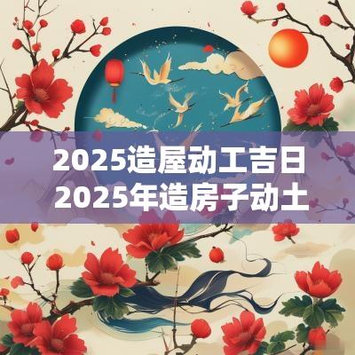 2025造屋动工吉日 2025年造房子动土吉日