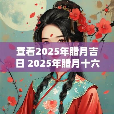 查看2025年腊月吉日 2025年腊月十六日吉日