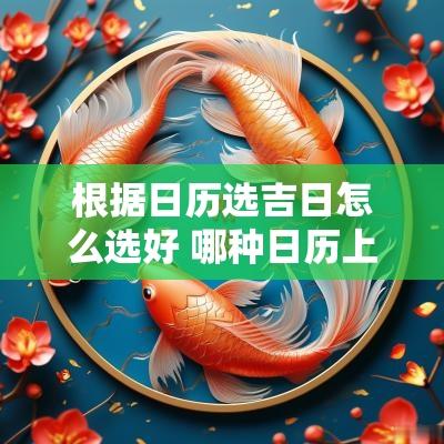 根据日历选吉日怎么选好 哪种日历上的吉日比较精准
