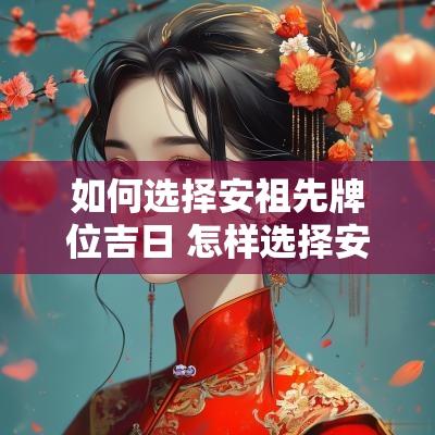 如何选择安祖先牌位吉日 怎样选择安香火吉日