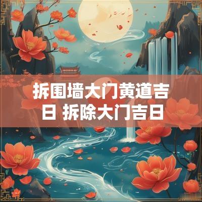 拆围墙大门黄道吉日 拆除大门吉日