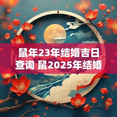 蛇年23年结婚吉日查询 鼠2025年结婚黄道吉日